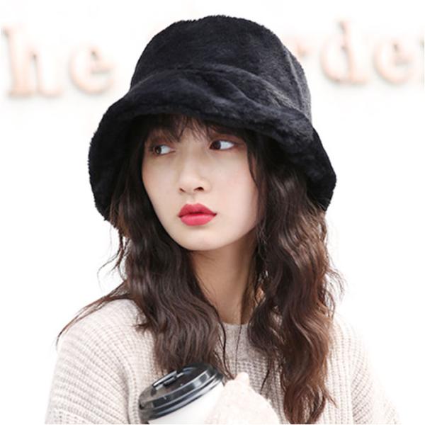 バケットハット レディース 通販 ハット 帽子 ボア ファー ふわふわ シンプル 厚手 暖かい あっ...
