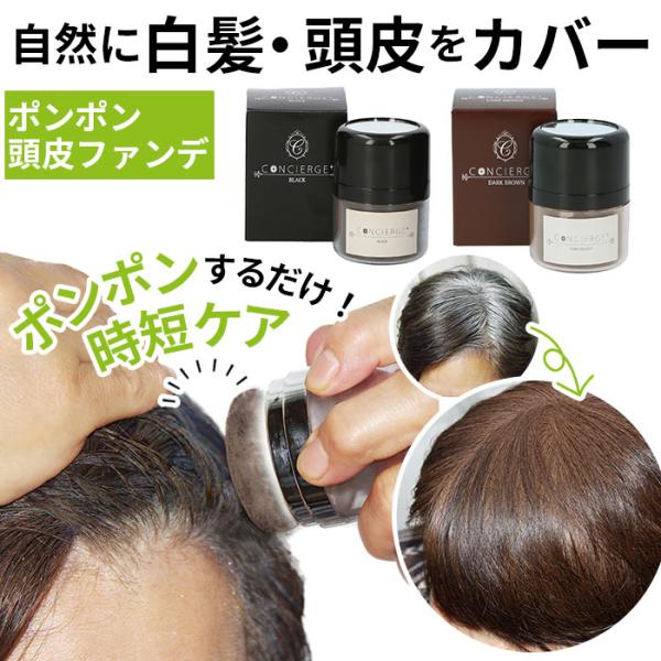 白髪染め 好評 薄毛隠し ポンポン頭皮ファンデ 白髪隠し 頭皮ファンデ 頭皮ファンデーション 頭皮ケ...