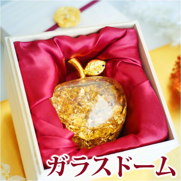 ゴールドアップル 通販ゴールドアップル 桐箱入り 金運アップ グッズ 金の林檎 風水 玄関 りんご ...