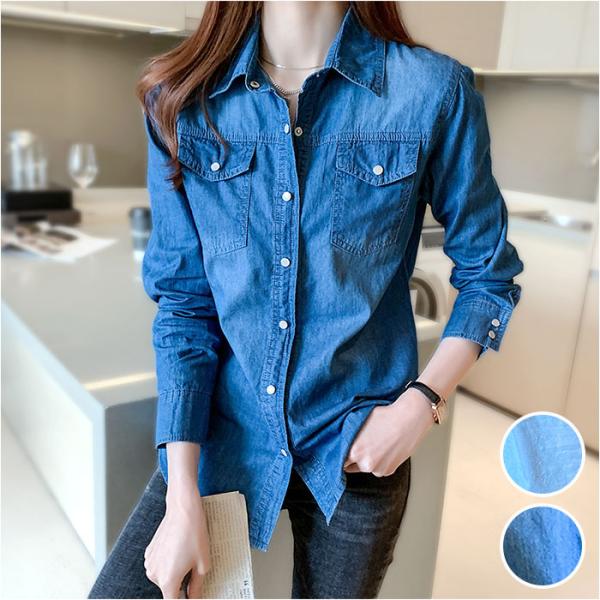 デニムシャツ レディース 長袖 通販 デニム シャツ 長袖シャツ ウエスタンシャツ ウエスタンデニム...