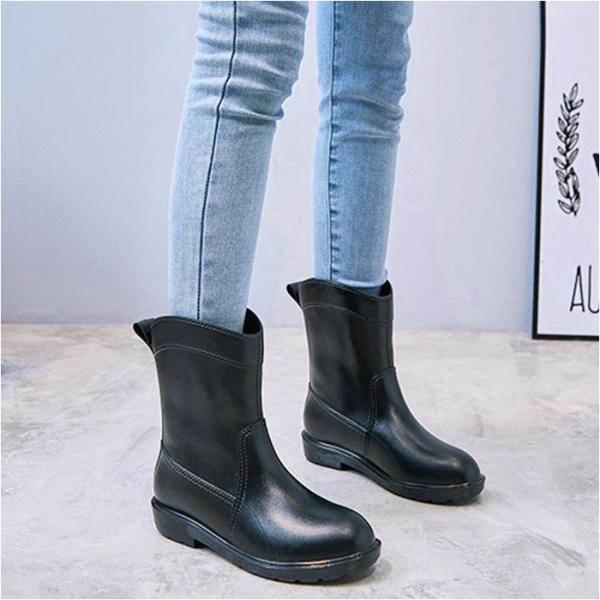 レインブーツ レディース ショート 通販 おしゃれ シンプル レインシューズ ブーツ 長靴 ミドル丈...