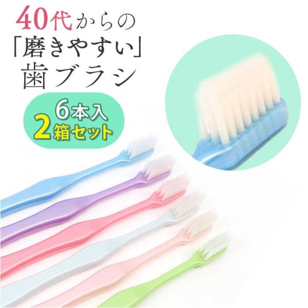 磨きやすい歯ブラシ 田辺重吉 通販 みがきやすい歯ブラシ 6本組 2箱セット 40代からの磨きやすい...