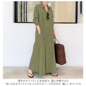 シャツワンピース 通販シャツワンピース 長袖 ...の詳細画像3