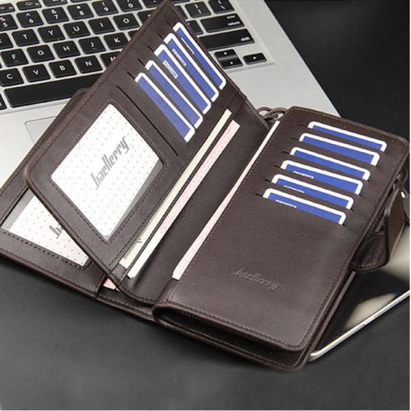 財布 メンズ 長財布 通販 ロングウォレット ファスナー お財布 PU レザー フェイクレザー 大容...