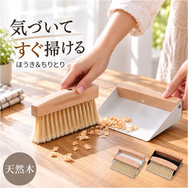 卓上ほうき ちりとり 通販 ミニほうき ミニちりとり 木製ほうき 卓上掃除 テーブル掃除 デスク掃除...