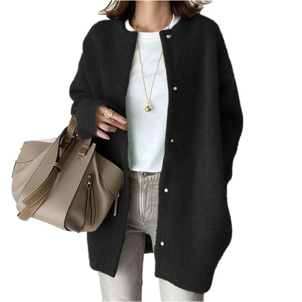 コート レディース ショート丈 通販 ウール ショートコート クルーネック ジャケット 羽織 あった...