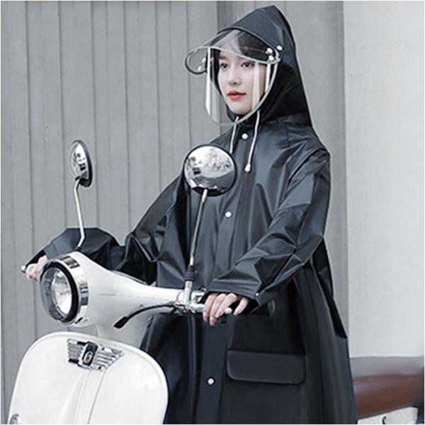 レインコート 通販レインコート 自転車 ポンチョ スクーター レインポンチョ 二重ツバ付き バイクポ...