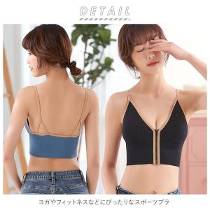 スポーツブラ 前開き 通販 ブラジャー ノンワ...の詳細画像1