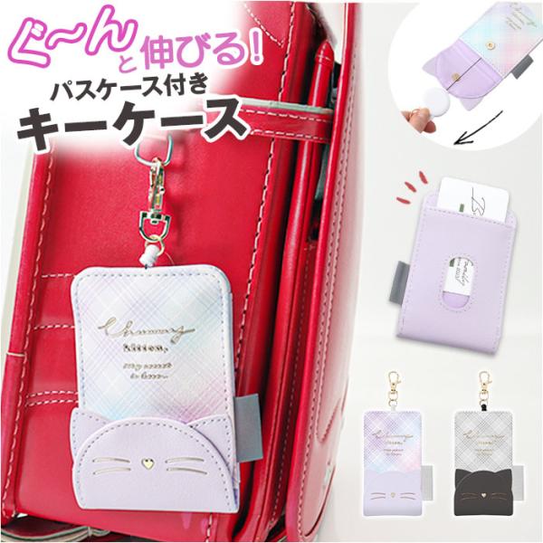 キーケース 子供 通販 パスケース付きキーケース パスケース 定期入れ キーパスケース ICカード入...
