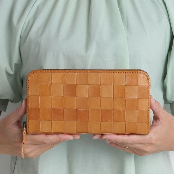 フェス ズッケロ 通販ズッケロ 財布 zucchero メッシュ 編み込み 長財布 レディース 本革...