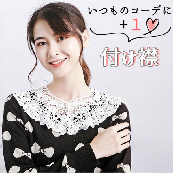 つけ襟 レース 通販 付け襟 襟 フェイク襟 重ね着 レイヤード つけ衿 付け衿 襟元 レディース ...