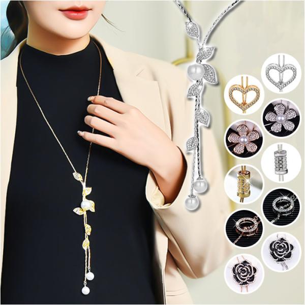 ラリエットネックレス 通販 ロング ネックレス ジュエリー アクセサリー アクセ Y字 キュービック...