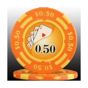フォースポット　ポーカーチップ （ 50Ｃ ）１枚売り -カジノ・ポーカー用｜badenbaden