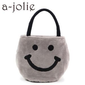 アジョリー バッグ スマイル ファーバッグ a jolie  にこちゃん フェイクムートン aj-059