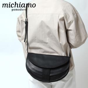 ミキアモ バッグ ショルダーバッグ ソフトキップ michiamo レディース 斜めがけ 本革 114294 黒 ブラック｜bag-danjo