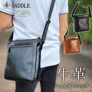 ショルダーバッグ メンズ 本革 B5 斜めがけ 縦型 ブランド SADDLE