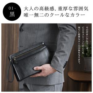 セカンドバッグ メンズ ポーチ 牛革 レザー ...の詳細画像1