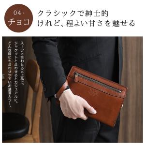 セカンドバッグ メンズ ポーチ 牛革 レザー ...の詳細画像2
