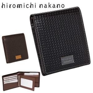 財布 メンズ 本革 二つ折り 本革 カードケース スケルトンポケット ブランド hiromichi nakano# 6HN474 小銭入れ 牛革 バッファロー レザー 化粧箱入り