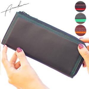 ARUKAN TAKAYA アルカン L字ファスナー 長財布 レディース 財布 ストリーム ラム革 ...