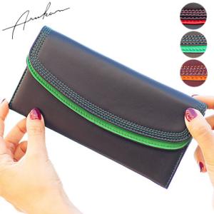 ARUKAN TAKAYA アルカン かぶせ 長財布 レディース 財布 ストリーム ラム革 高屋 1...