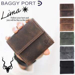 バギーポート 財布 二つ折り財布 メンズ コンパクト財布 本革 折り財布 クードゥーレザー クーズー BAGGY PORT WAXED KUDU ZKM-906