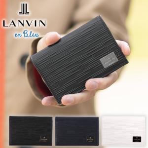 ランバンオンブルー 名刺入れ メンズ カードケース 小物 牛革 LANVIN en Bleu アドニス 520653