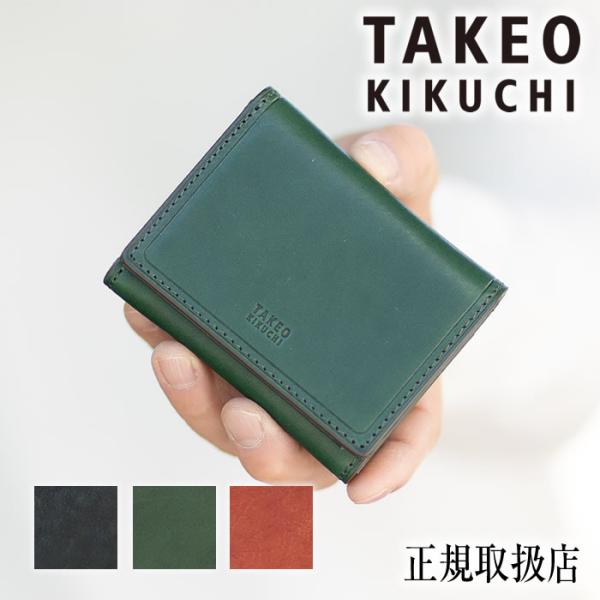 タケオキクチ 財布 三つ折り財布 メンズ 折財布 BOX型小銭入れ パスケース付き コルティ COR...