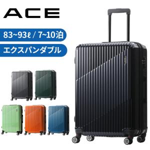 エース クレスタ スーツケース メンズ レディース 06318 ace. ACE cresta エクスパンダブル 4輪 TSロック ファスナー 83L~93L 7~10泊 旅行 出張 トラベル 正規品｜BRIEFING正規取扱店 FUTABA