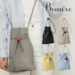 レディース ミニショルダーバッグ 巾着 背面ポケット付き Beaure ビュレ ヴュレ B-22104｜bag-saifu-perenne