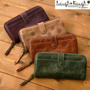 レディース 長財布 ロングウォレット 二つ折り ラウンドファスナー スナップボタン開閉 ICカードポケット付き ラフラフ Laugh Rough 68410