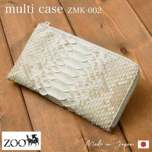 [SALE] メンズ 長財布 L字ファスナー ロングウォレット 蛇革 ダイヤモンドパイソン zoo ズー ZMK-002｜bag-saifu-perenne