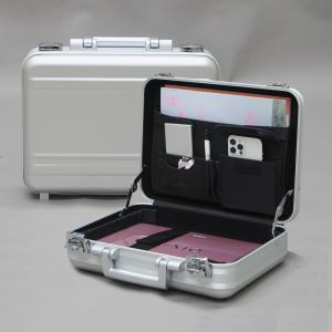 アルミアタッシュケース ノートパソコン アルミケース 軽量 A4 B4 B5 A3 通勤 出張 機内持ち込み PCケース パソコン収納　GMT8011-115シルバー｜BAGandCASE