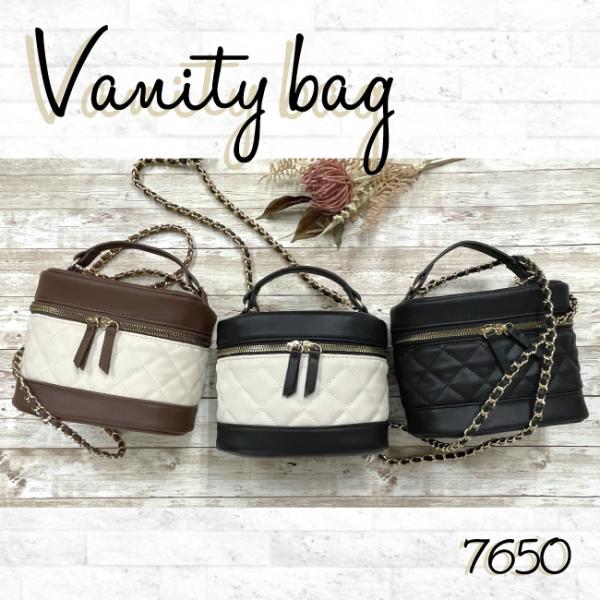7650 ショルダー 斜め掛け レディース バニティ キルト ２ＷＡＹ ハンドバッグ トレンド キル...