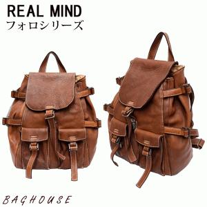 レディース REAL MIND リアルマインド フォロ ホースレザー リュックサック キャメル 110035 af-0035 ギフト包装 プレゼント｜baghouse1