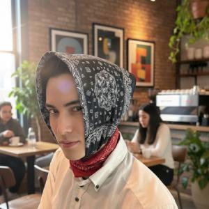 バンダナ チーフ ペイズリー柄 綿100% 9カラーの詳細画像3