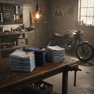 インディゴ染め バスタオル 3枚セット