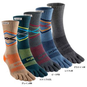 インジンジ 213170 トレイル ミッドウエイト クルー injinji  ソックス スポーツ ５本指 靴下 メンズ 五本指靴下 トレラン