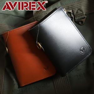 AVIREX アヴィレックス  FAHNE2 ファーネ2  ミドルウォレット セミ長財布 二つ折り財布 小銭入れあり AX9301 牛革 革小物 メンズ｜bagshoparr