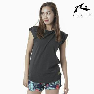 ラスティ RUSTY 正規品 レディース 半袖 半そで UV CUT Tシャツ クイック ドライ 水 陸 両用 可愛い ポリエステル 速乾