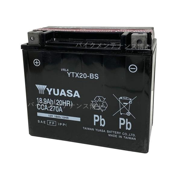 台湾 YUASA YTX20-BS 初期充電済 バイクバッテリー 互換 GTX20-BS FTX20...