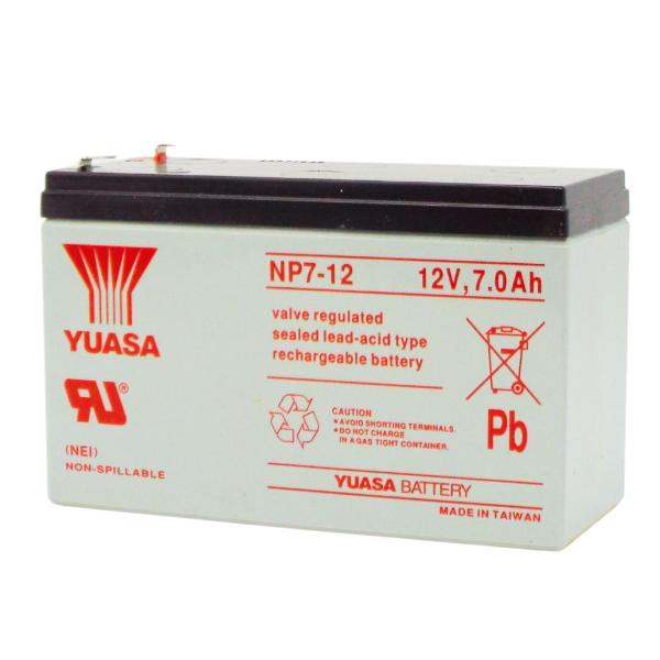 台湾 YUASA ユアサ NP7-12 小形制御弁式鉛蓄電池 互換 12SN7.5 NPH7-12 ...