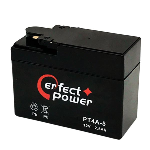 パーフェクトパワー PT4A-5 バイクバッテリー充電済 【互換 YTR4A-BS GTR4A-5 ...