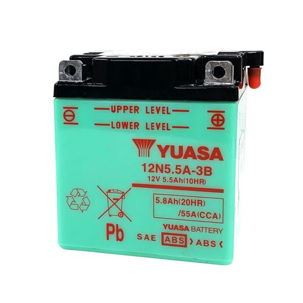 台湾 ユアサ YUASA 12N5.5A-3B 開放型 液別 バイクバッテリー 互換 GSユアサ 1...