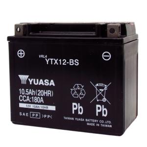 台湾ユアサ YUASA YTX12-BS バイク 除雪機 バッテリー【互換 GTX12-BS FTX12-BS DTX12-BS】  初期充電済｜バイクパーツメンテナンス博士