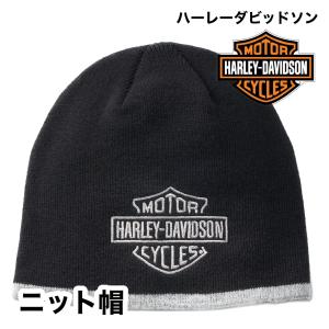 ロゴ　ニットキャップ ニット帽子 HARLEY  DAVIDSON ハーレーダビッドソン