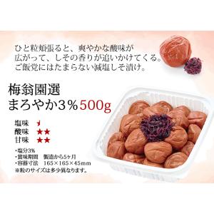 梅干し 減塩 しそ漬け梅 塩分3% 梅翁園選 ...の詳細画像3