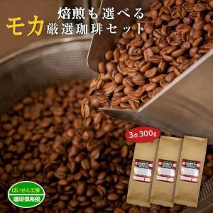 コーヒー豆 送料無料 ワンランク上のモカ珈琲 飲み比べセット各100ｇ×3袋 計300ｇ｜ばいせん工房 珈琲倶楽部ヤフー店