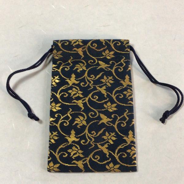 #907N 九重御守・九条袈裟用 御守袋 紺 金襴