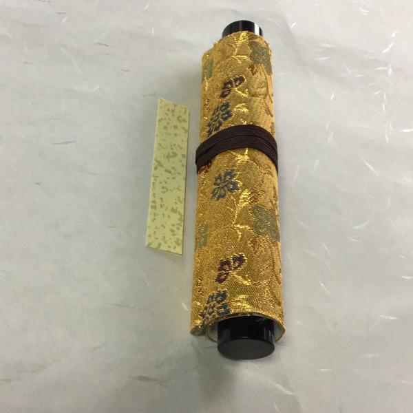 #379B 九字護身法 金 小形 金襴 巻物 ケース入